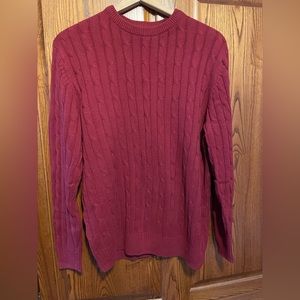 John Bartlett Dark Red 100% Cotton Sweater Men's Size M